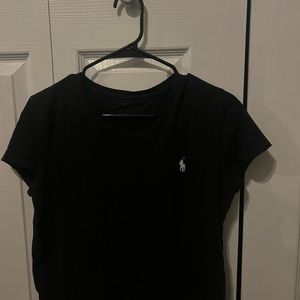Black t shirt polo